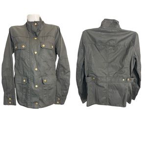J.Crew Women's Small Relaxed Boyfriend Field Fit Open Collar Roll Up Cuff Jacket